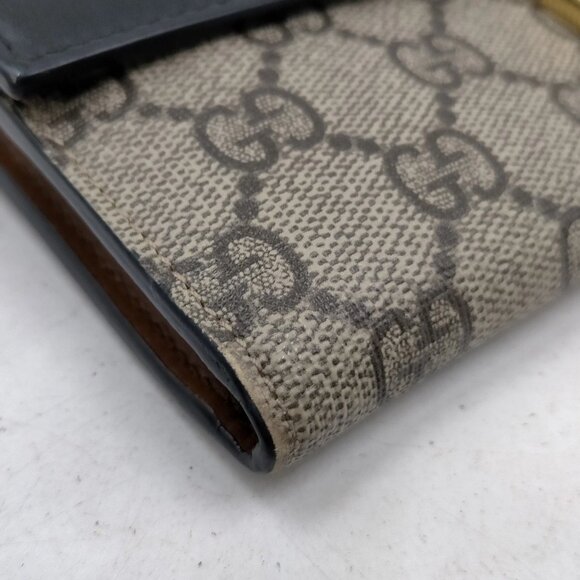 Authentic Gucci Padlock Chain Wallet Brown PVC mn494-112925 - Picture 4 of 9